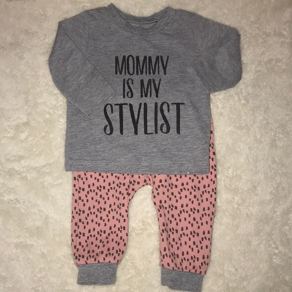 Emily and Oliver Mommy Is My Stylist 3-6 Mo Set